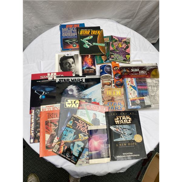 Lot of Starwars and Startrek Magazines etc