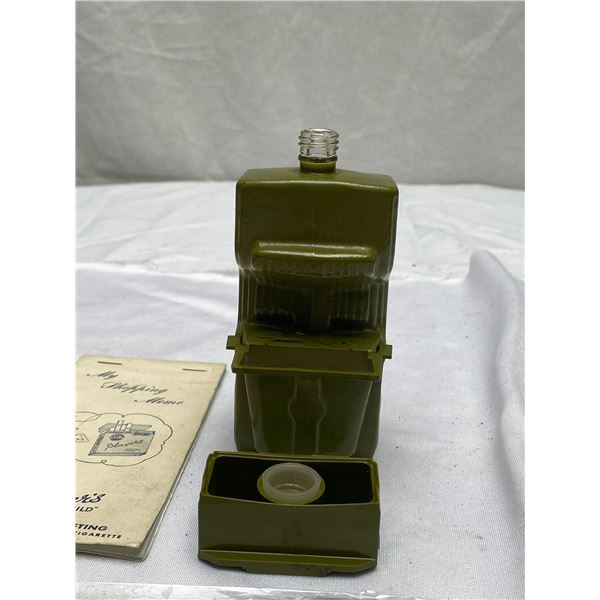 Military Water Canteen with 2 Empty Rounds