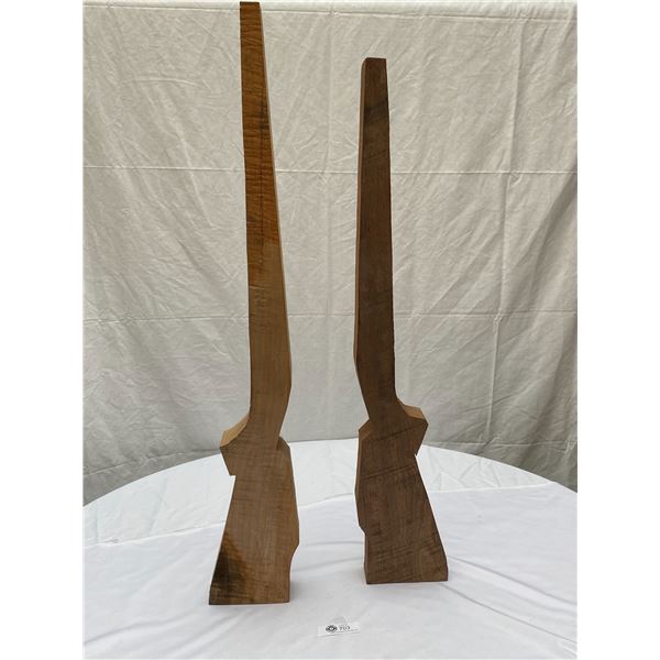 2 Uncarved Wood Stocks