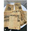 Image 1 : Lot of WW2 Newspaper Clippings from Canada Halifax, Sask., ETC