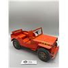Image 1 : Vintage Pressed Steel Lumar Jeep with V.F.D. Stickers on It