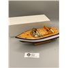 Image 1 : Nice Wooden Decorative Speed Boat with Original Box