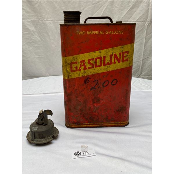 Vintage 2 Gallon Gasoline Can and Other Collectibles