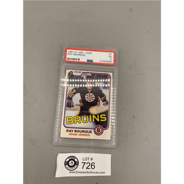 1981 O-Pee-Chee Ray Bourque Graded NHL Trading Card