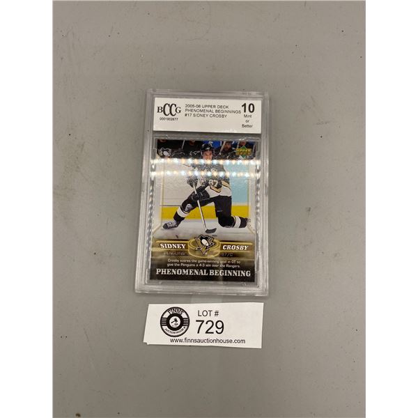 2005-06 Upper Deck Sidney Crosby NHL Graded Card