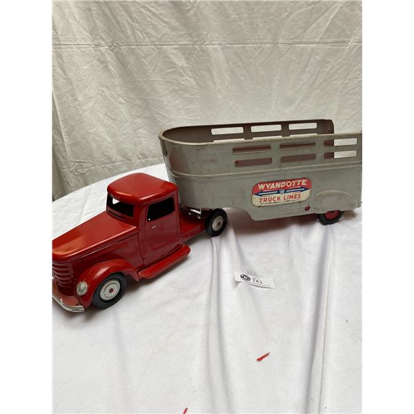 Vintage Wyandotte Truck Lines Truck and Trailer