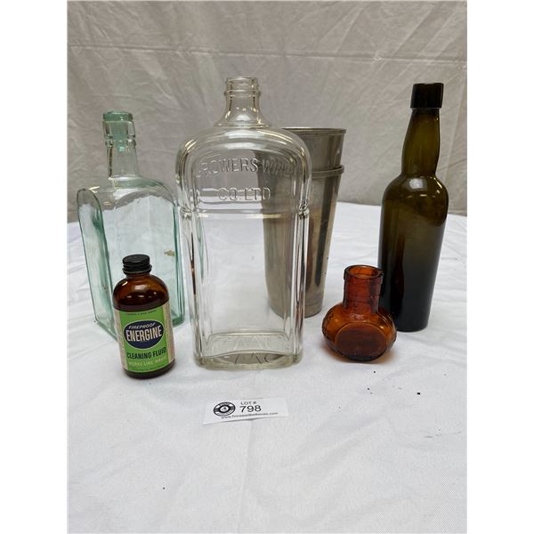 Vintage Lot of Collectable lot of vintage Bottles etc