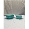 Image 1 : Vintage Pyrex Amish Butterprint Pyrex Dishes #442 1.5 QT & #444 4 QT Beautiful Turquoise