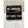 Image 1 : Procelain Gas Station Englis/French No Smoking Sign