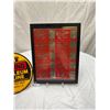 Image 3 : Original Sunoco Pipeline Sign 1960's and A Framed Sheet of First Grade Woodland Creamery Butter