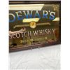 Image 2 : Dewars Scotch Whiskey Mirror Sign. Nicely Framed and In Good Condition