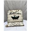 Image 1 : 2 Piece Wooden Mom Cave Sign. Great Vintage Look