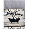 Image 3 : 2 Piece Wooden Mom Cave Sign. Great Vintage Look