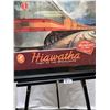 Image 1 : Hiawatha First of speed lines frammed Train Poster 27" x 40"Pakmail or local pickup