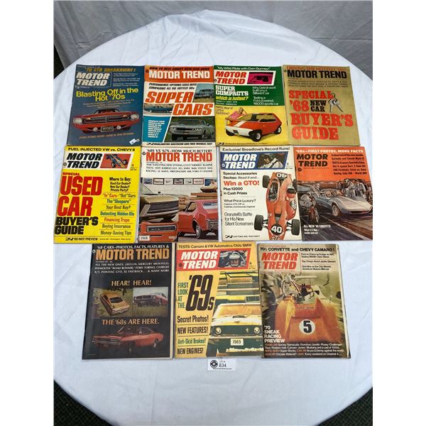 11 1960's & 70's Motor Trend Magazines Great Images! Mustangs, Chevelles Etc