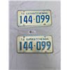 Image 1 : Pair 1972 Saskatchewan License Plates