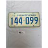 Image 3 : Pair 1972 Saskatchewan License Plates