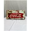 Image 1 : 1960's Fishtail Coca Cola Sign. Very Solid with Lots of Surface Rust. Made in Canada