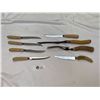 Image 1 : Vintage Bonehandle knives and carvint set