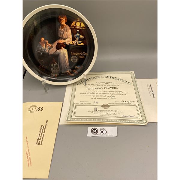 Norman Rockwell Mothers Day Plate in Box