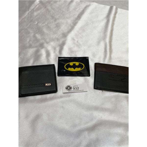 A Lot of 2 New Wallets and a Batman Credit Card Holder