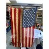 Image 2 : A Vintage American Flag Rough From Being Outside