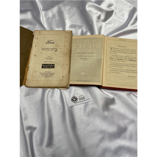 1923 Ford Manual + Audels Diesel Engine Manual Book