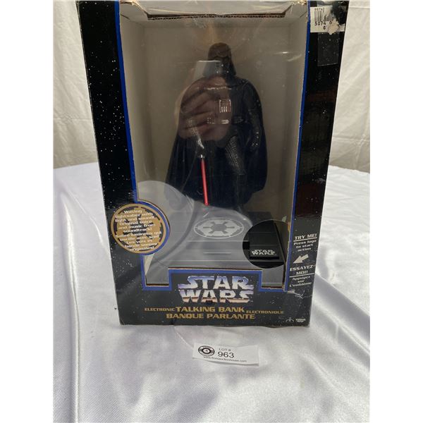 With Original Box Starwars Electronic Talking Bank Darth Vador