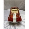 Image 4 : A Custom Made 36'' Long Wooden Speed Boat Model Missing 1 Hand Rail on Back