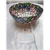 Image 2 : A Beautiful Flower Design Vintage Stain Glass Lamp Shade
