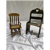Image 1 : 2 Very Nice Vintage Wooden Doll Chairs