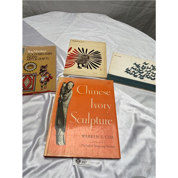 Nice Lot of Collectible Books on Indian Arts and Crafts, Chinese Ivory Sculptures etc