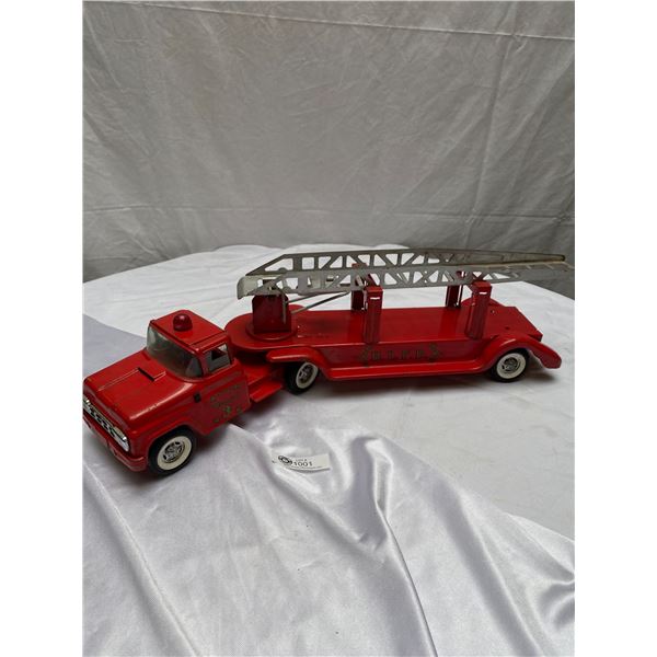 Nice Vintage Buddy L No.3 Fire Truck with Ladder Trailer