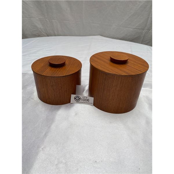 Two MCM Teak Cannisters