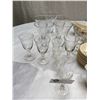 Image 2 : Vintage Lot of Johnson Bros Dishes and Etched Glasses