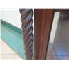 Image 8 : Carved Hardwood Cabinet w/ Glass Doors 42.5" x 21.5"D x 70"H