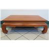 Image 1 : Hardwood Opium Coffee Table w/ Curved Legs, Indonesia 45" x 29.5" x 16"H