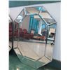 Image 2 : Pair of Beveled Octagonal Geometric Wall Mirrors, Approx. 34" x 24.5"