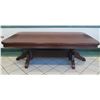 Image 1 : Dark Hardwood Dining Room Table w/ Carved Reed & Pineapple Details 7ft x 45" x 30"H