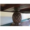 Image 9 : Dark Hardwood Dining Room Table w/ Carved Reed & Pineapple Details 7ft x 45" x 30"H