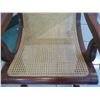 Image 14 : Pair of Cane Rattan Chairs w/ Carved Hardwood Frame, Curved Legs 22.5"x 24" x 42"H