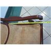 Image 19 : Pair of Cane Rattan Chairs w/ Carved Hardwood Frame, Curved Legs 22.5"x 24" x 42"H
