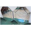 Image 1 : Pair of Beveled Octagonal Geometric Wall Mirrors, Approx. 34" x 24.5"