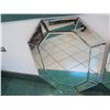 Image 3 : Pair of Beveled Octagonal Geometric Wall Mirrors, Approx. 34" x 24.5"