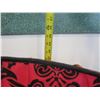 Image 16 : Pair of Rattan Chairs with Red & Black Damask Cushions 32"W x 21"D x 31"H