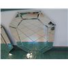 Image 2 : Pair of Beveled Octagonal Geometric Wall Mirrors, Approx. 34" x 24.5"