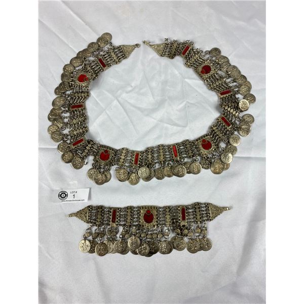 An Old Tribal Belt And Ankle Chain As Is