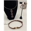 Image 2 : Three Piece Designer Lot, Sacchii Wrap Around Bracelet, Ferragamo Choker, Davidoff Echo Perfume Chok