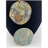 Image 2 : Greek Owl Double Sided Copper Necklace And Silver Tone Greek Pendant