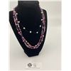 Image 1 : Two Pearl Necklaces, One With Sterling Clasp, One With Pearl Garnet and Amethyst
